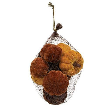 9 Bag Velvet Harvest Pumpkins - The Fox Decor